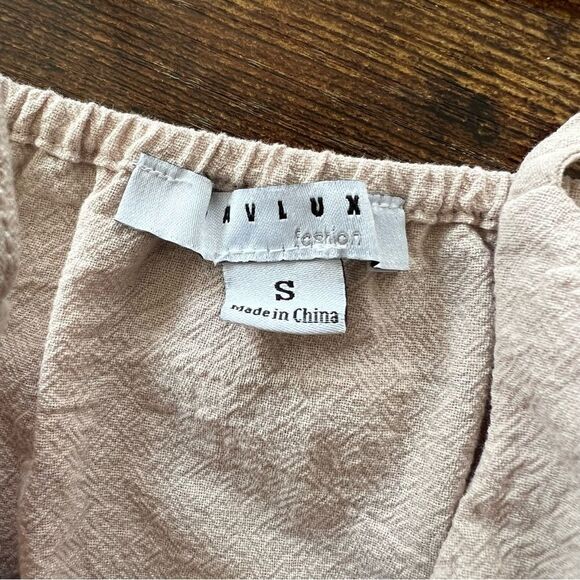 Favlux Tan Cotton Button Down Ruffle Detailed Romper - Picture 7 of 9